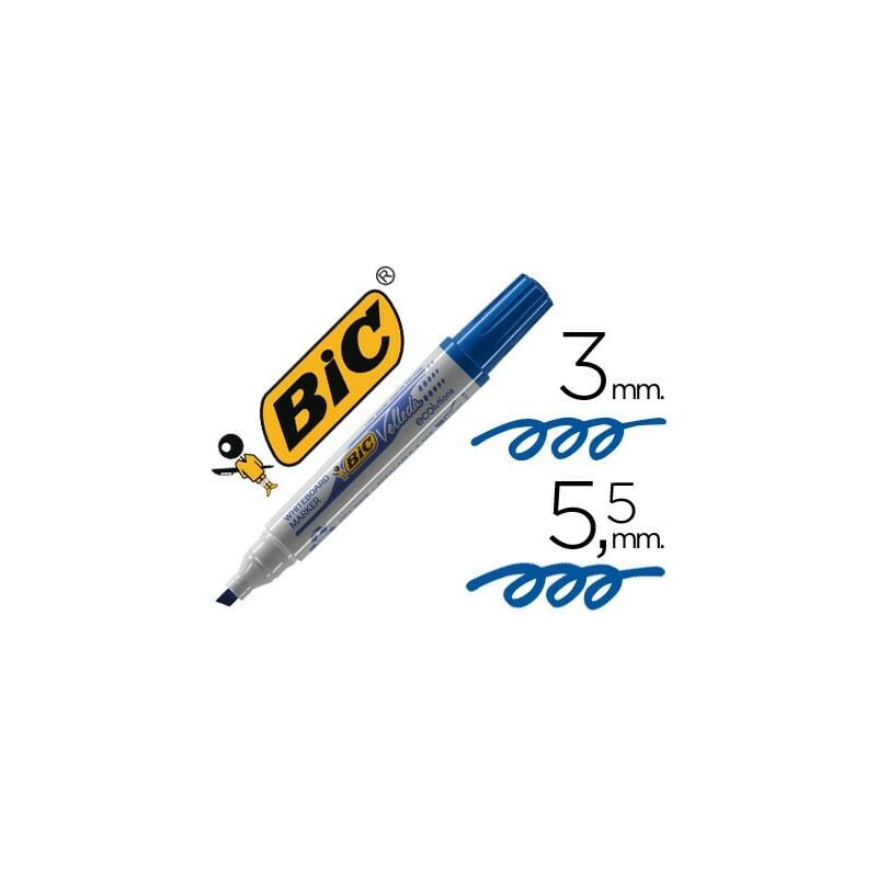 

Genérica - Velleda marcador pizarra blanca ecolutions 1751 punta biselada azul caja -12u-