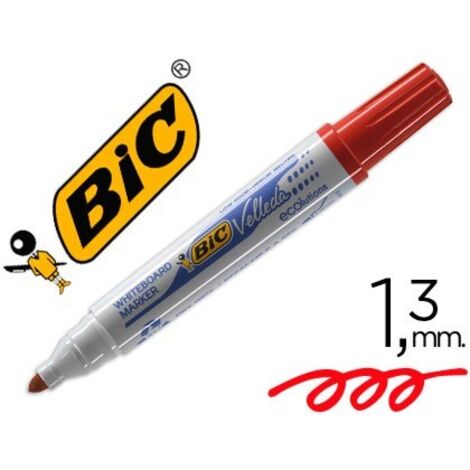 Rotulador bic velleda para pizarra rojo punta redonda 1,3 mm