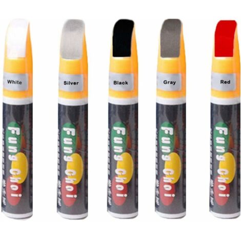 Rotulador de retoque de pintura para coches FOREHILL, rotulador para reparar arañazos, rotulador de pintura para negro, plata, blanco, rojo y gris