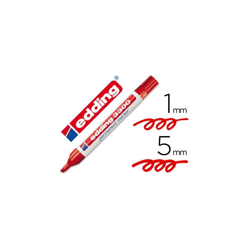 

Rotulador edding marcador 3300 n.2 rojo - punta biselada (pack de 10 uds.)