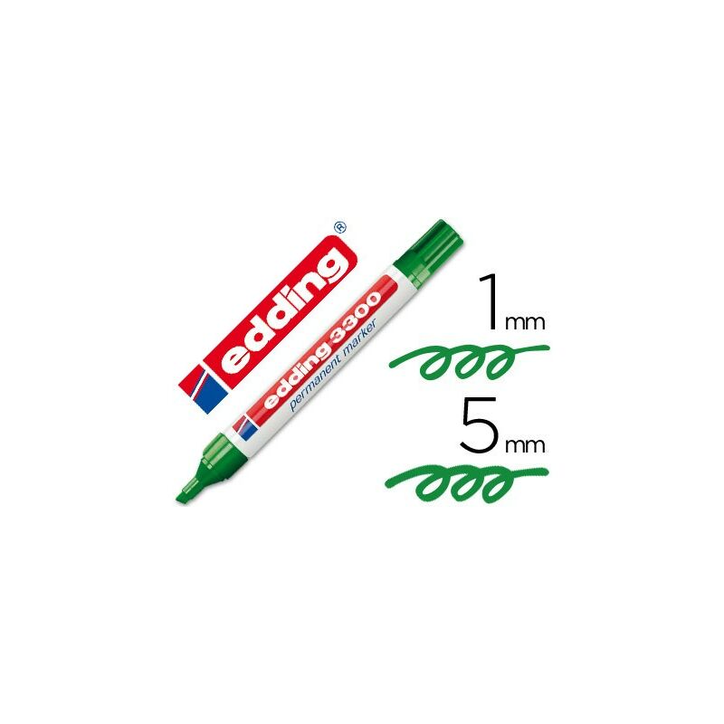 

Rotulador edding marcador 3300 n.4 verde - punta biselada (pack de 10 uds.)