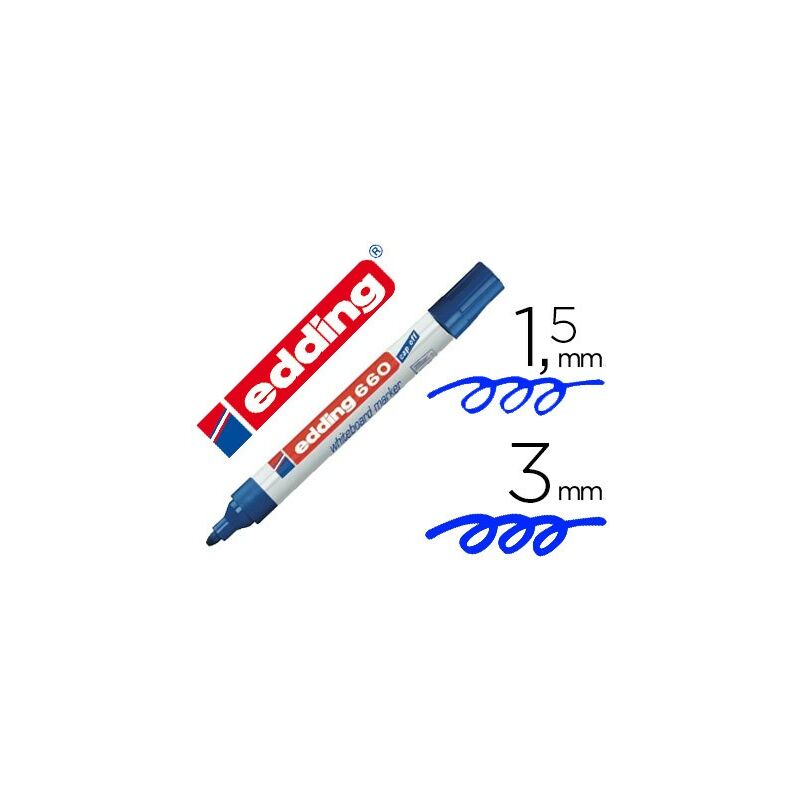 

Edding marcador de pizarra blanca 660 azul -10u-