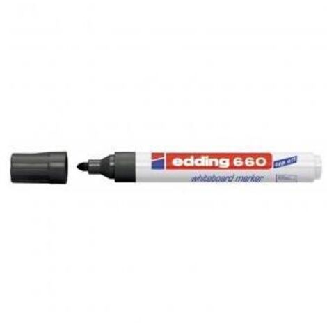 Rotulador edding para pizarra blanca 660 color negro punta redonda 3 mm