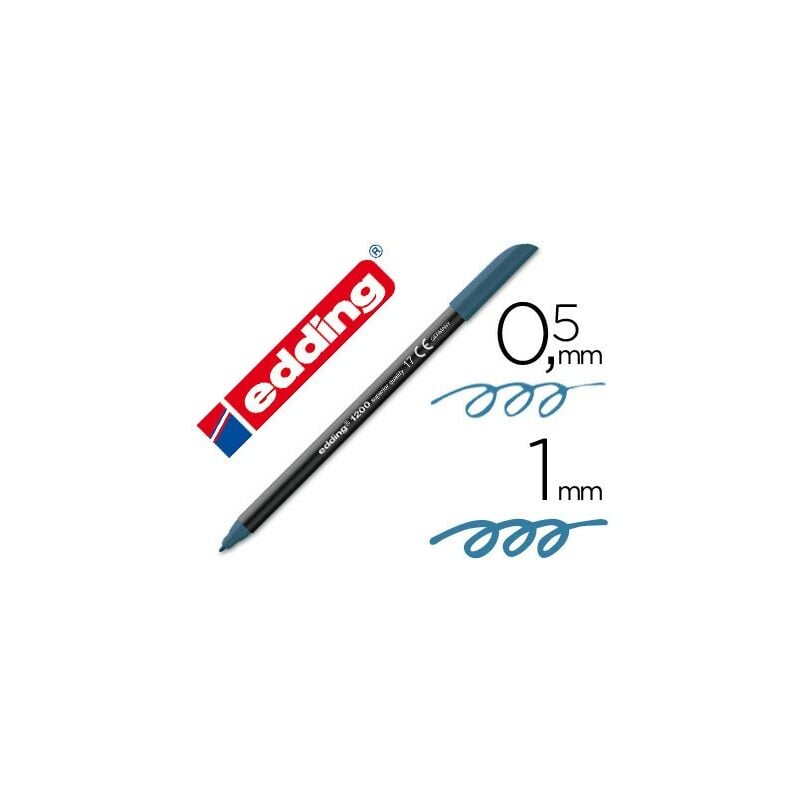 

Liderpapel - Rotulador edding punta fibra 1200 azul acero n.17 -punta redonda 0.5 mm (pack de 5 uds.)