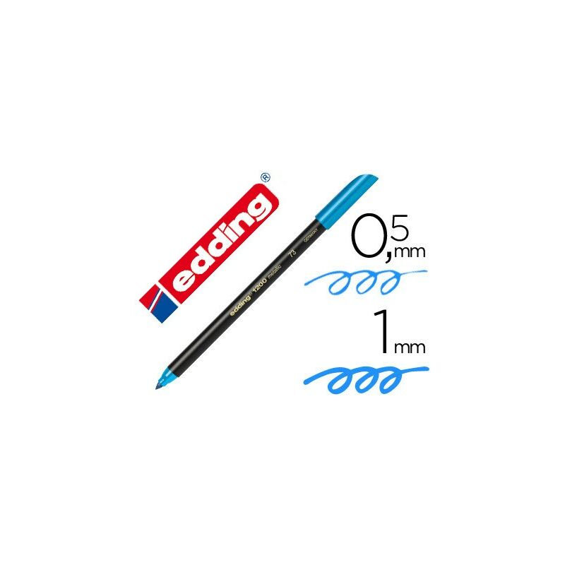 

Liderpapel - Rotulador edding punta fibra 1200 azul claro n.10 -punta redonda 0.5 mm (pack de 10 uds.)