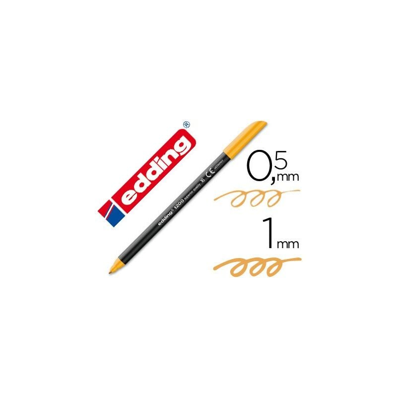 

Rotulador edding punta fibra 1200 naranja claro n.16 -punta redonda 0.5 mm (pack de 5 uds.)