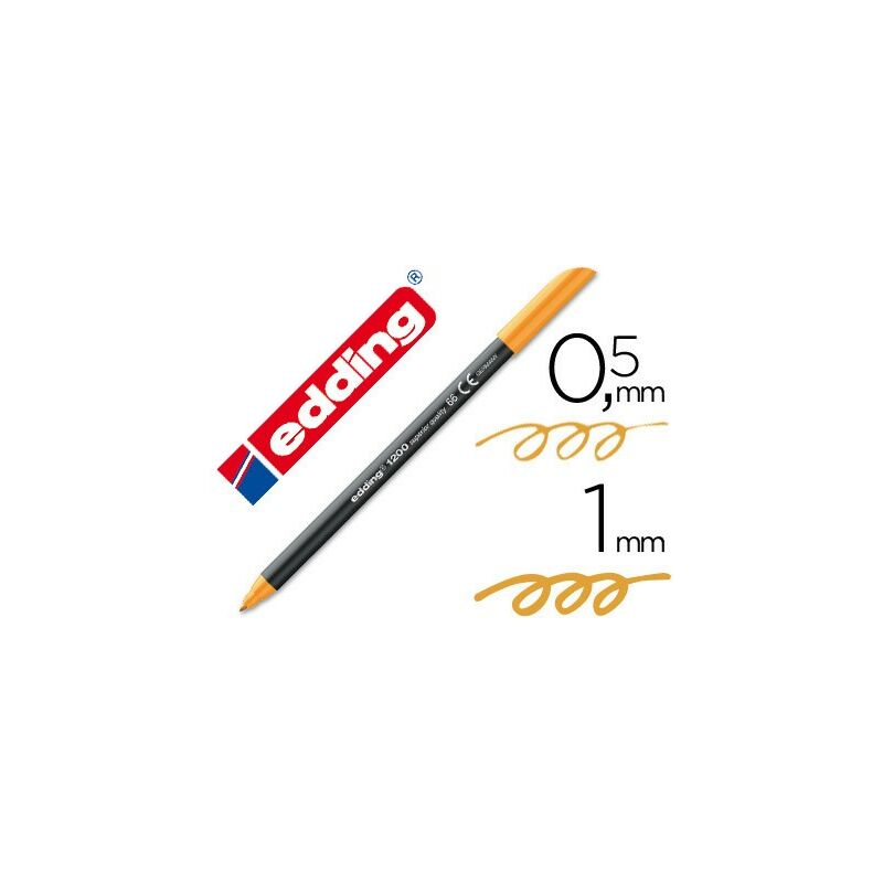 

Liderpapel - Rotulador edding punta fibra 1200 naranja neon n.66 punta de fibra 0,5 mm (pack de 10 uds.)