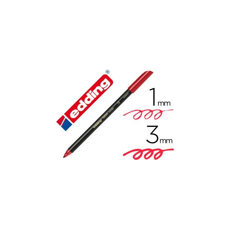 

Edding rotulador punta de fibra 1200 rojo metlico -10u-