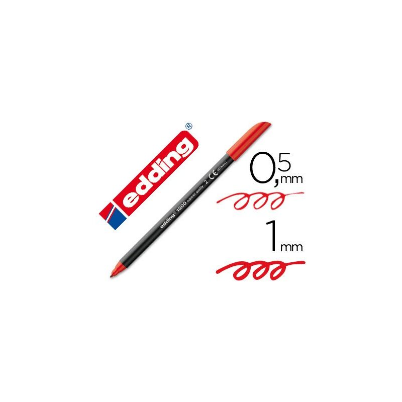 

Rotulador edding punta fibra 1200 rojo n.2 punta redonda 0.5 mm (pack de 10 uds.)