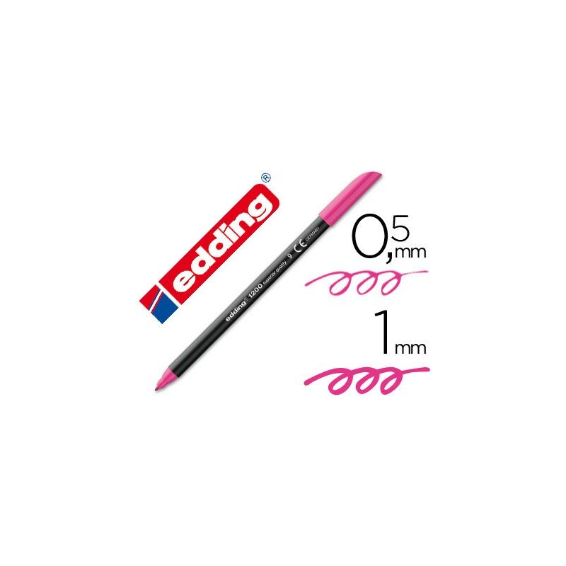 

Liderpapel - Rotulador edding punta fibra 1200 rosa n.9 -punta redonda 0.5 mm (pack de 10 uds.)