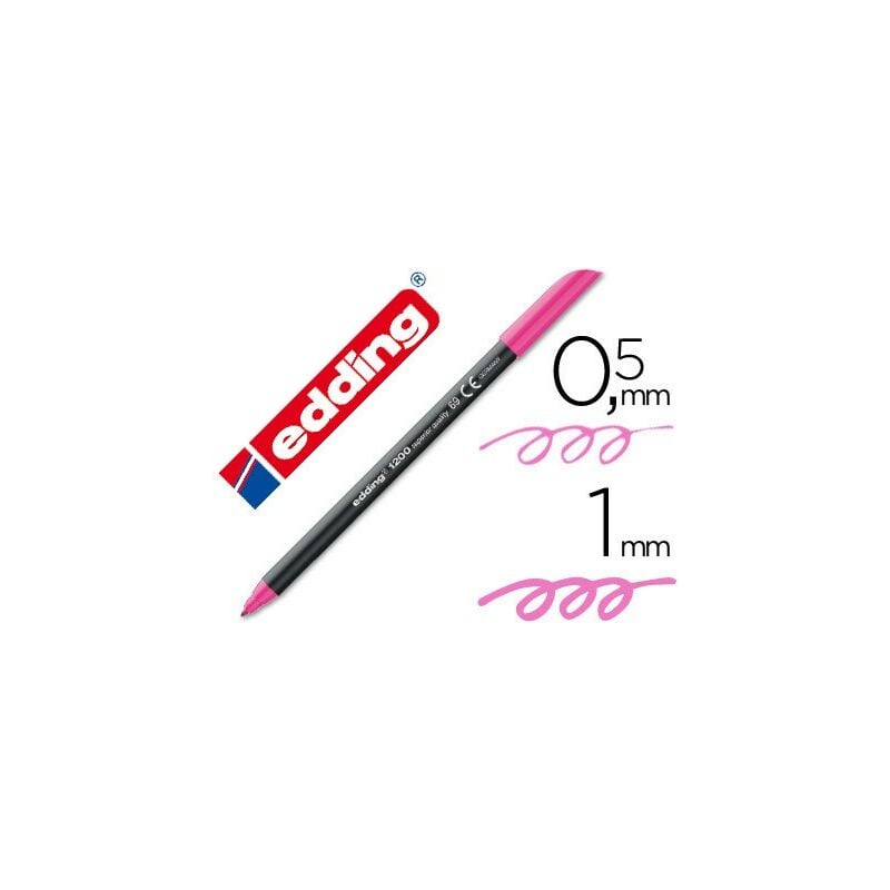 

Rotulador edding punta fibra 1200 rosa neon n.69 punta de fibra 0,5 mm (pack de 10 uds.)