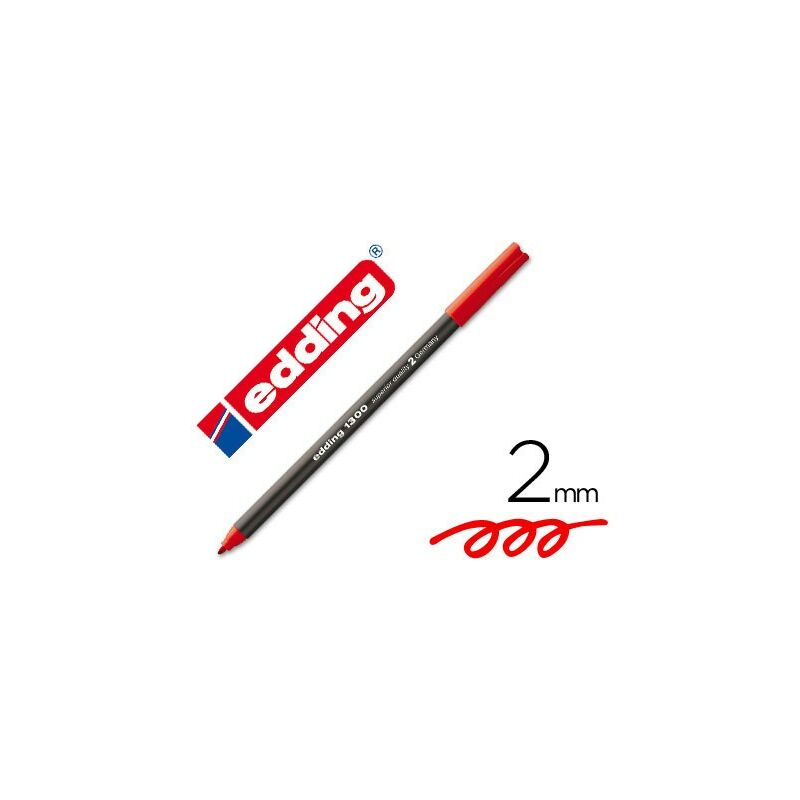 

Edding rotulador punta de fibra 1300 rojo -10u-