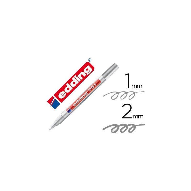 

Rotulador edding punta fibra 751 plata punta redonda 1-2 mm (pack de 10 uds.)