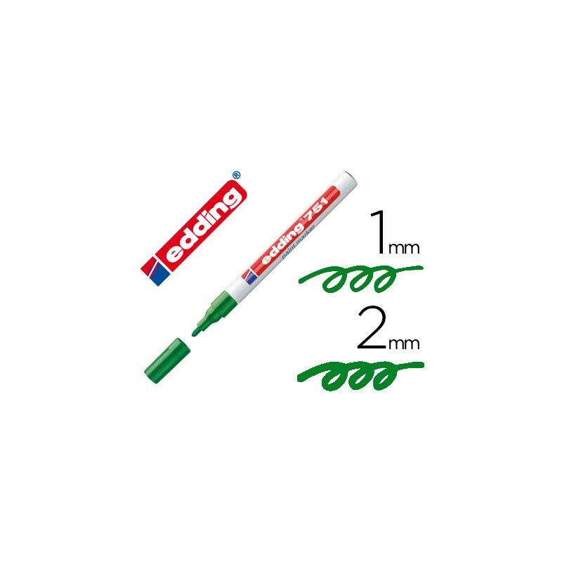 

Rotulador edding punta fibra 751 verde punta redonda 1-2 mm (pack de 10 uds.)
