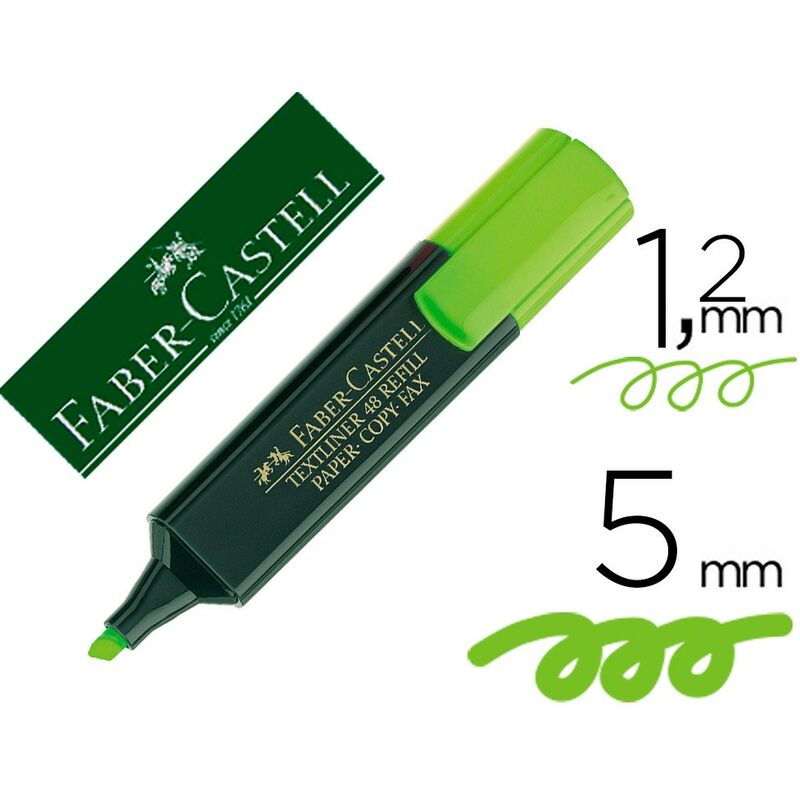 

Faber - castell marcador fluorescente textliner 48 verde -10u-