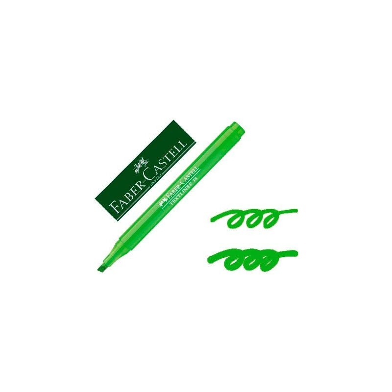 

Rotulador faber fluorescente textliner 38 verde (pack de 10 uds.)