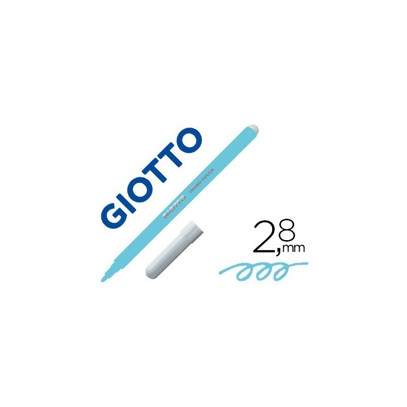 

Liderpapel - Rotulador giotto turbo color lavable con punta bloqueada unicolor azul claro (pack de 12 uds.)