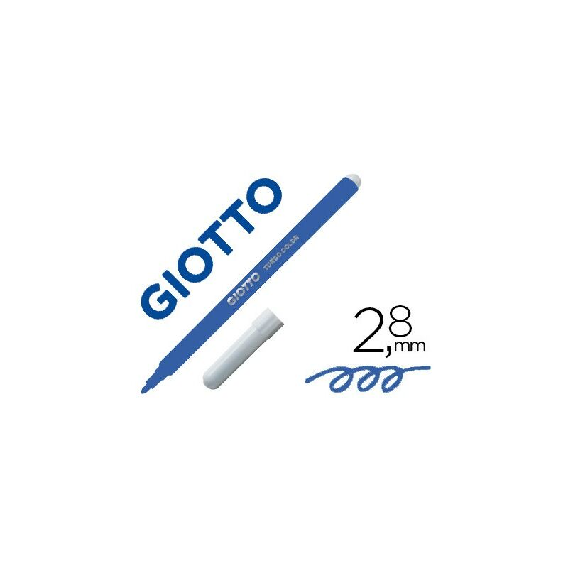 

Liderpapel - Rotulador giotto turbo color lavable con punta bloqueada unicolor azul oscuro (pack de 12 uds.)