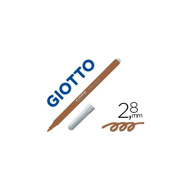 

Rotulador turbo color lavable con punta bloqueada unicolor marron (pack de 12 uds.) - Giotto