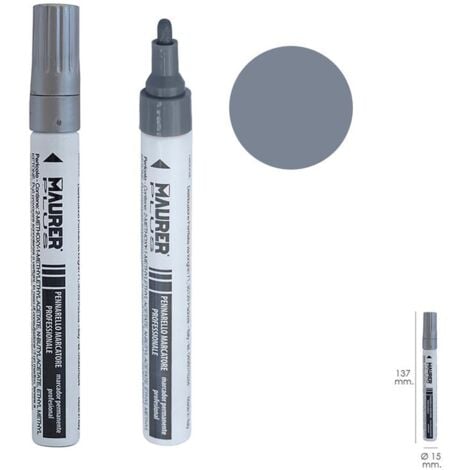 MAURER Rotulador Marcador Obra Profesional Pintura Permanente Plata