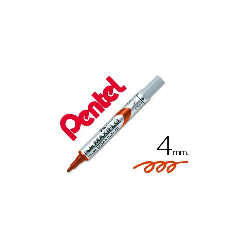 

Liderpapel - Rotulador maxiflo pentel para pizarra blanca color rojo