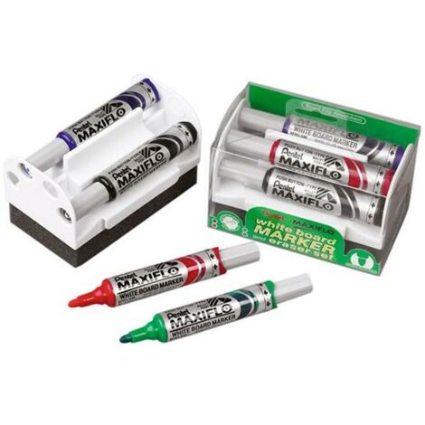 Rotulador para pizarra blanca Maxiflo MWL5S con tinta líquida e innovador sistema de bombeo para la regulación del flujo de tinta. La tinta fresca y l