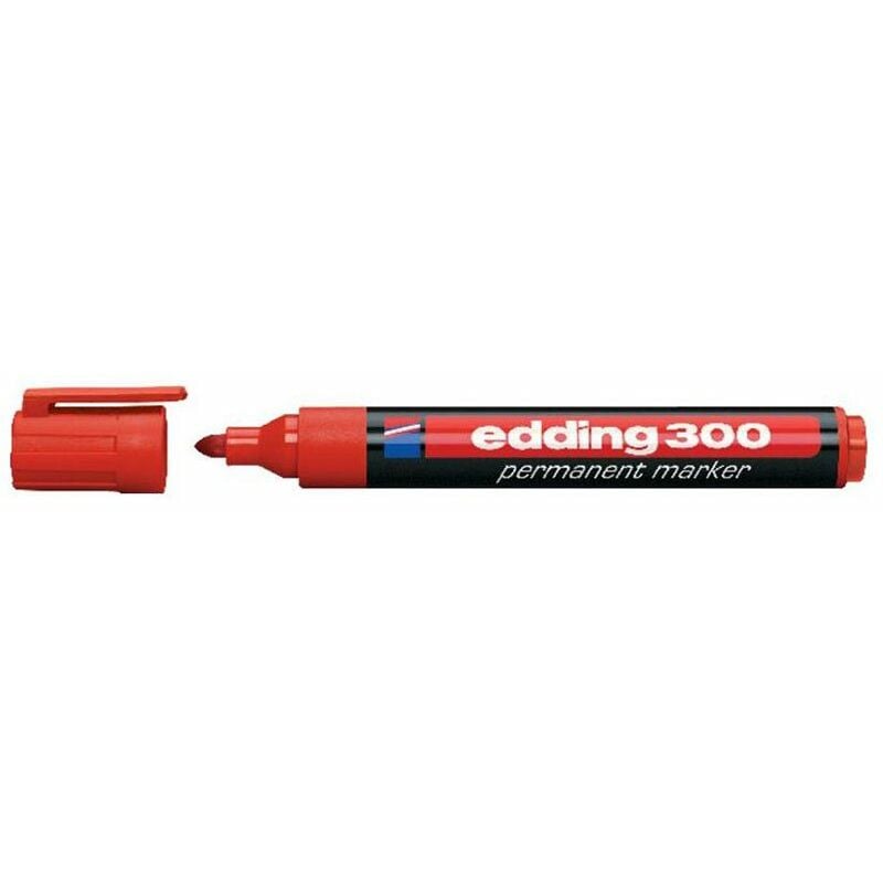 

MARCADOR PERM. 300 ROJO CJA.10U - Edding