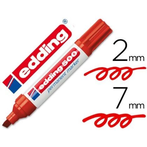 Rotulador permanente Edding 500 Rojo (10 Unidades)