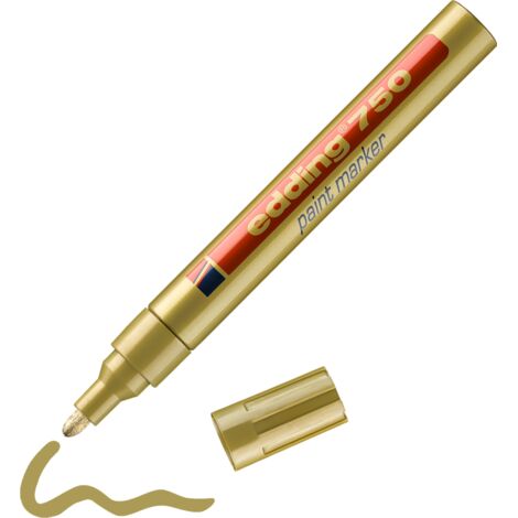 Rotulador permanente Edding 750 Dorado 10 Unidades 2-4 mm (10 Unidades)