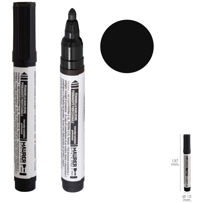 

Rotulador permanente profesional negro