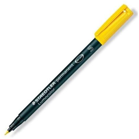 Rotulador permanente Staedtler Lumocolor 313-1 S Amarillo (10 Unidades)