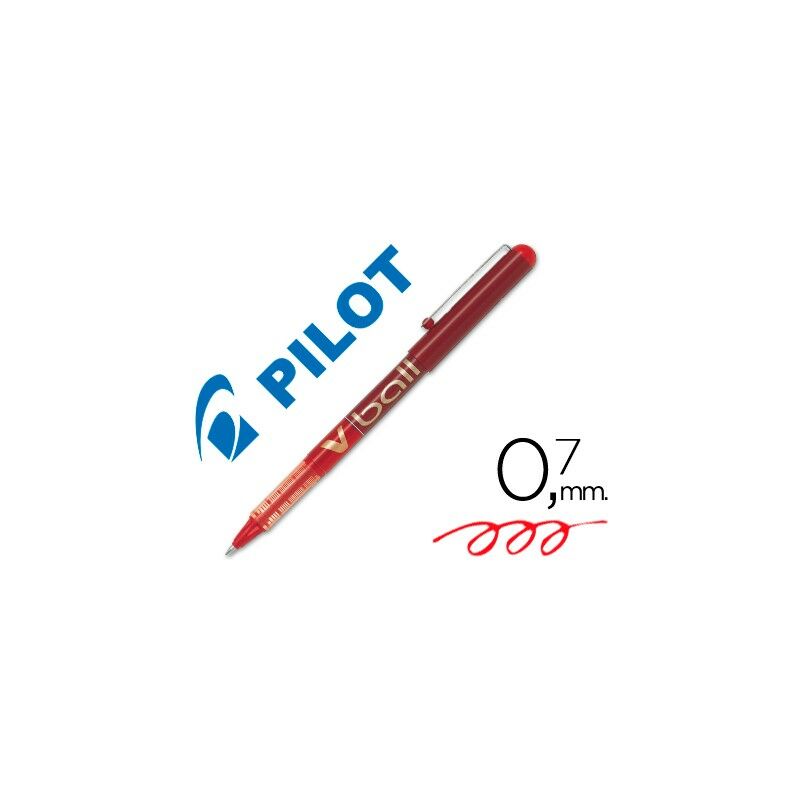 

Liderpapel - Rotulador pilot roller v-ball rojo 0.7 mm (pack de 12 uds.)