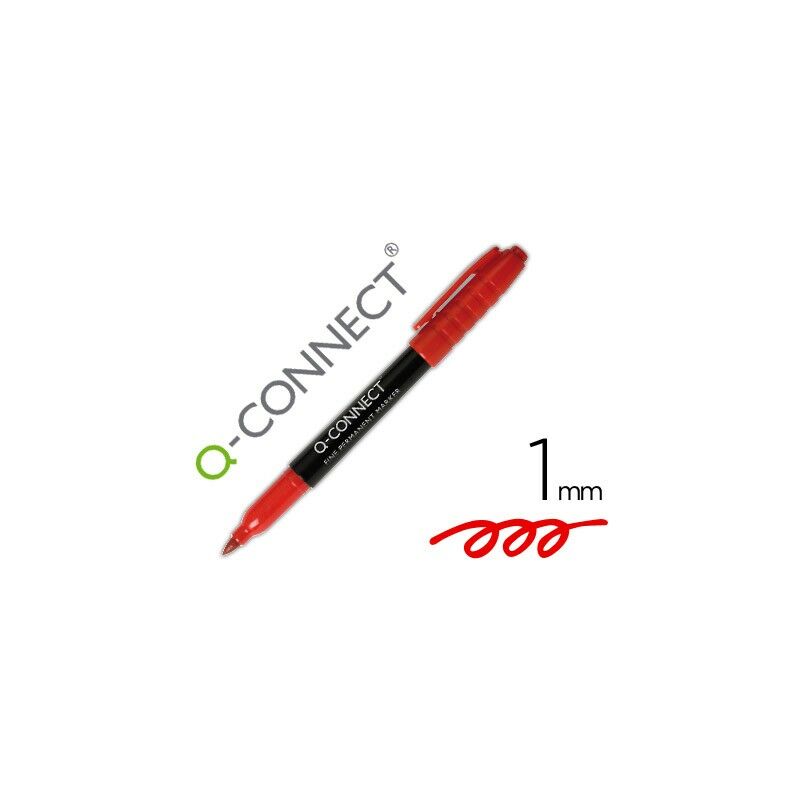 

Rotulador q-connect para cd/dvd punta fibra permanente rojo punta redonda 1,0 mm (pack de 10 uds.)