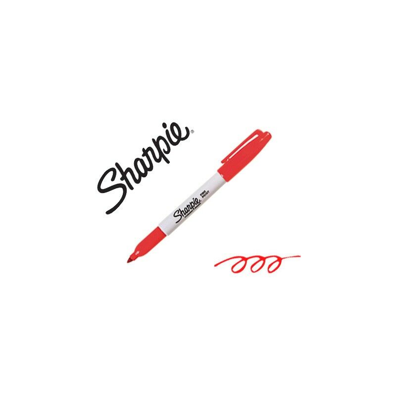 

Sharpie marcador permanente fine 09mm rojo punta redonda -12u-