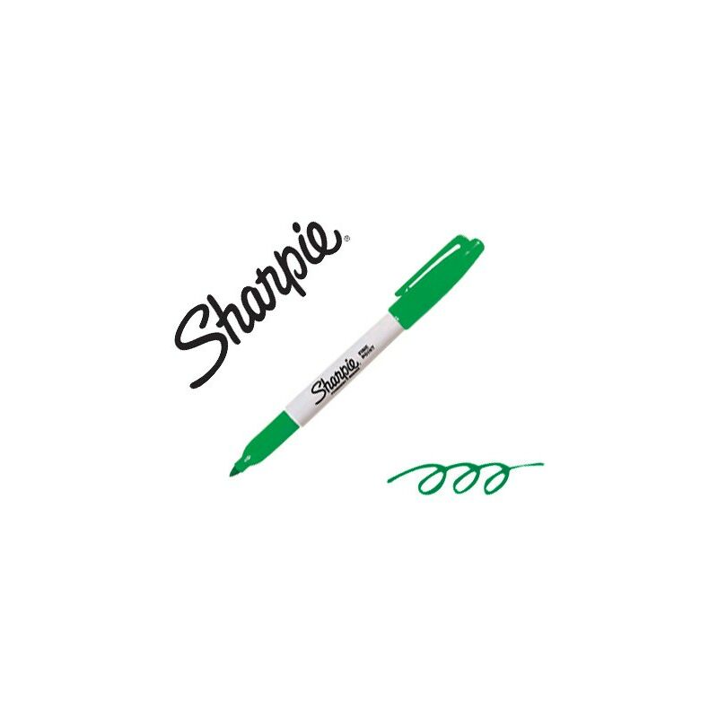 

Sharpie marcador permanente fine 09mm verde punta redonda -12u-
