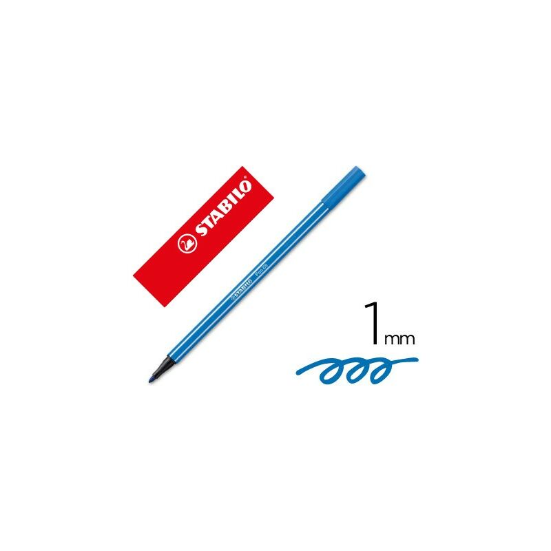 

Stabilo pen 68 rotulador azul marino -10u-
