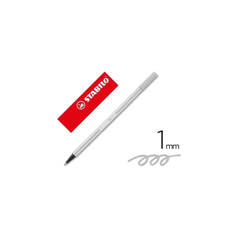 

Genérica - Stabilo pen 68 rotulador gris claro -10u-