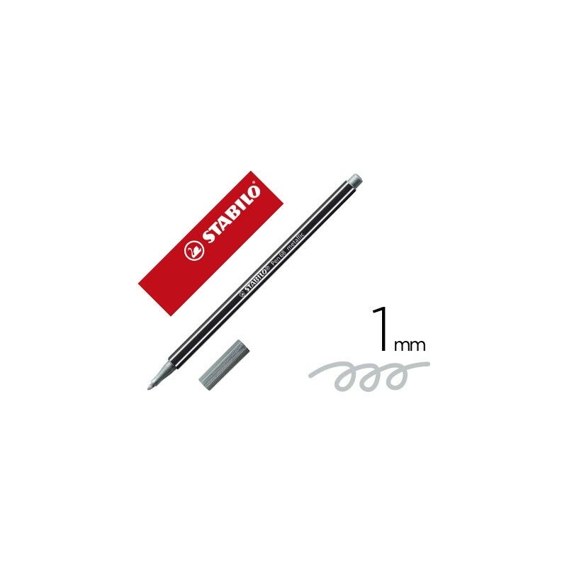 

Genérica - Stabilo pen 68 metallic rotulador plata caja -10u-