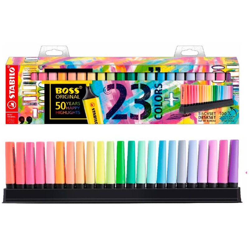 

Rotulador stabilo boss fluorescente 70 deskset estuche de 23 unidades coloressurtidos