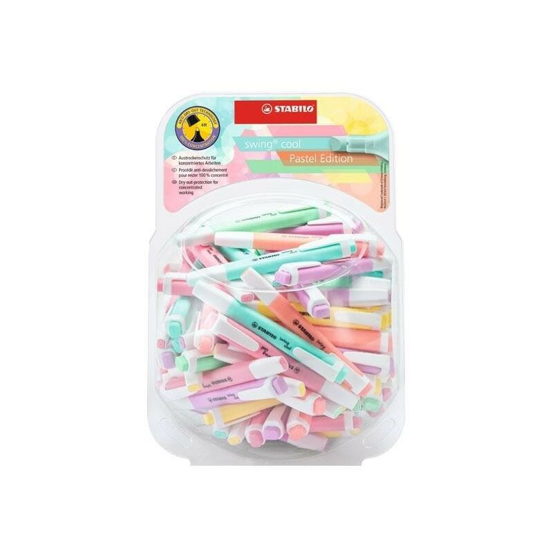 

Liderpapel - Rotulador stabilo fluorescente swing cool pastel expositor bombonera de 100 unidades colores surtidos