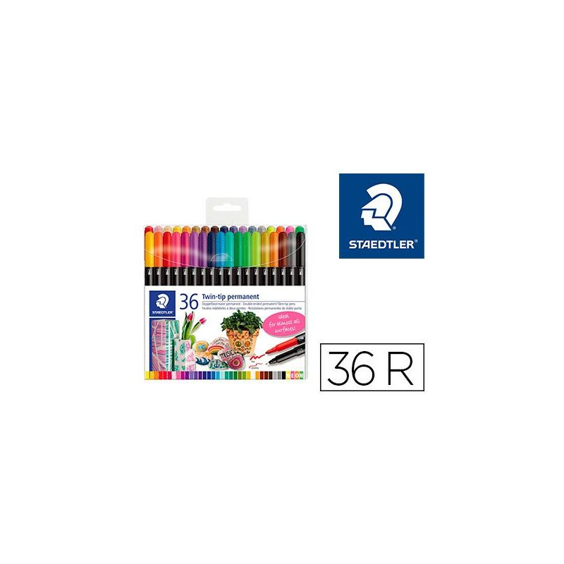 

Staedtler rotulador permanente doble punta design journey colores -36u-