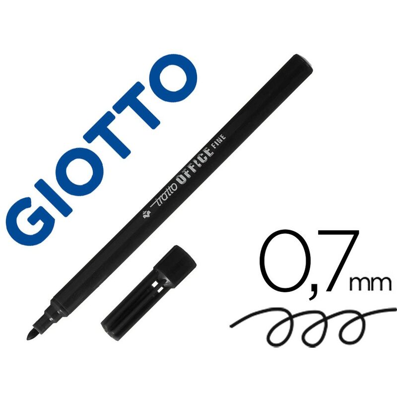 

Liderpapel - Rotulador tratto office fine punta de fibra trazo 0,7 mm negro (pack de 12 uds.)