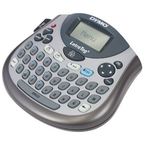 Rotuladora dymo letratag lt100 teclado qwerty memoria para 9 etiquetas impresion 2 lineas solo a pilas
