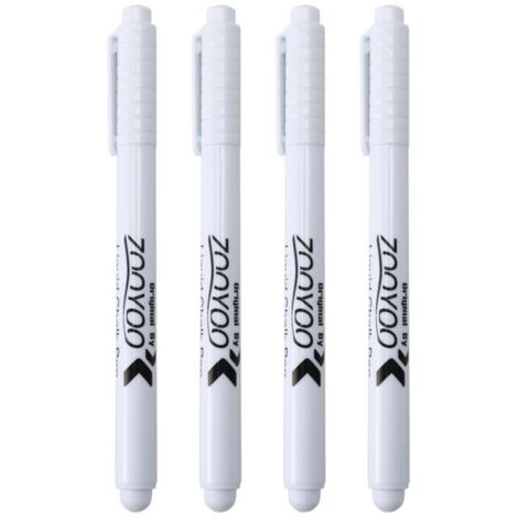 Rotuladores de tiza líquida de 4 piezas para pizarra blanca, ventanas, cristales, blanco y negro.