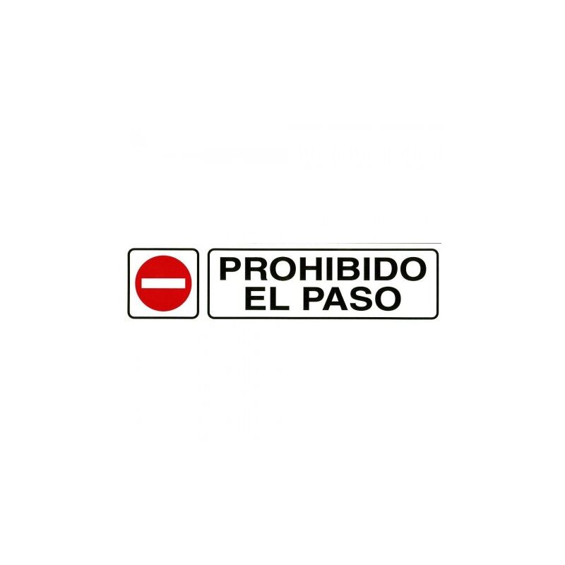 

Rotulo adhesivo 250x63 mm. prohibido el paso