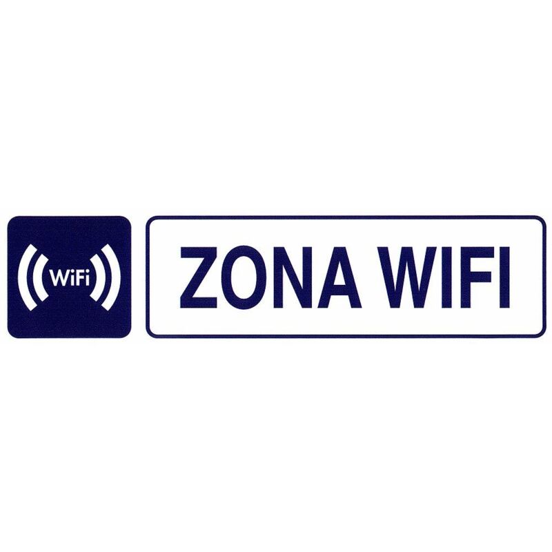 

Rotulo adhesivo 250x63 mm. zona wifi