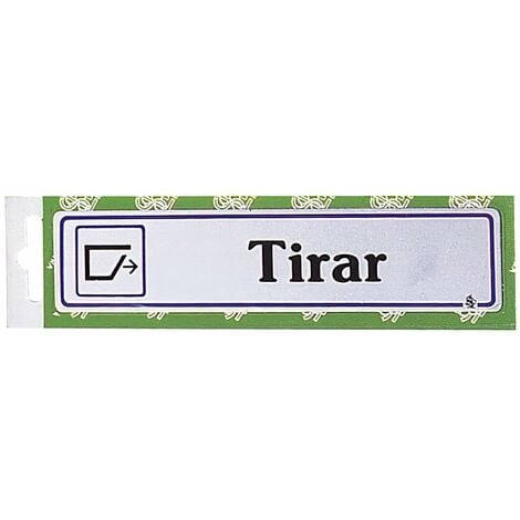 Rotulo "Tirar"