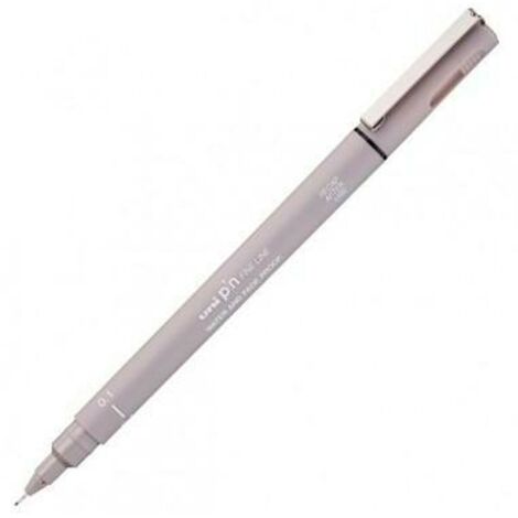 ROTUL.UNI PIN MANGA 0,1 mm GRIS CLARO - Pack de 12 unidades