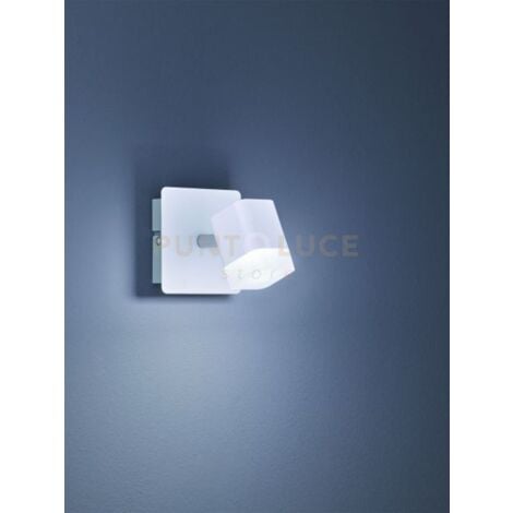 ROUBAIX SPOT LED 3,5W 400lm, 3000K SINGOLO QUADRATO METALLO BIANCO L.10CM