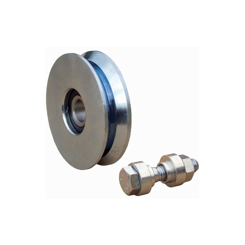 Roue pour portail coulissant - Gorge Triangulaire - Ø120mm - Jusqu'à 410KG - Inox 304 Deco Fer Forge